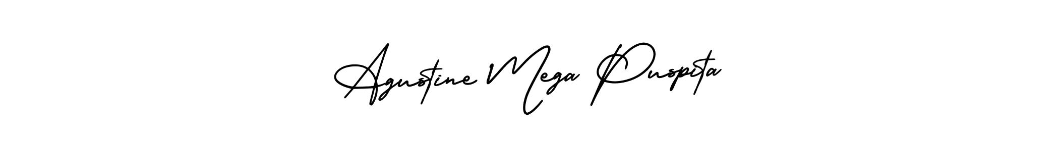 Use a signature maker to create a handwritten signature online. With this signature software, you can design (AmerikaSignatureDemo-Regular) your own signature for name Agustine Mega Puspita. Agustine Mega Puspita signature style 3 images and pictures png