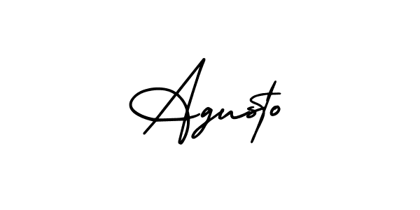 Design your own signature with our free online signature maker. With this signature software, you can create a handwritten (AmerikaSignatureDemo-Regular) signature for name Agusto. Agusto signature style 3 images and pictures png