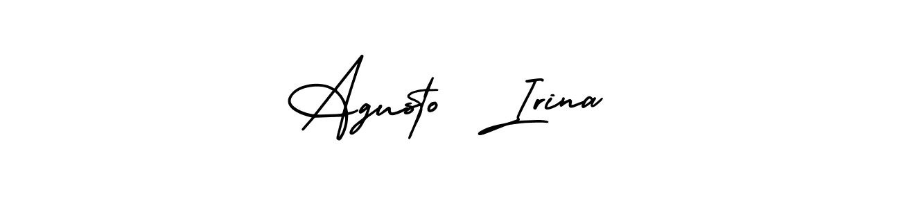 Use a signature maker to create a handwritten signature online. With this signature software, you can design (AmerikaSignatureDemo-Regular) your own signature for name Agusto  Irina. Agusto  Irina signature style 3 images and pictures png