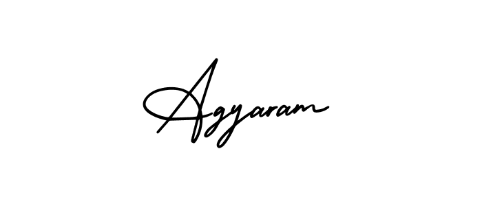 You should practise on your own different ways (AmerikaSignatureDemo-Regular) to write your name (Agyaram) in signature. don't let someone else do it for you. Agyaram signature style 3 images and pictures png