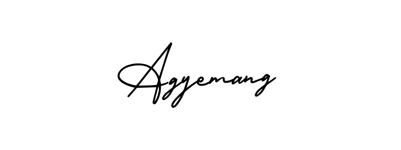 How to make Agyemang signature? AmerikaSignatureDemo-Regular is a professional autograph style. Create handwritten signature for Agyemang name. Agyemang signature style 3 images and pictures png