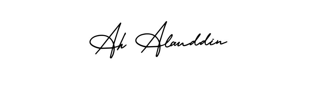 Design your own signature with our free online signature maker. With this signature software, you can create a handwritten (AmerikaSignatureDemo-Regular) signature for name Ah Alauddin. Ah Alauddin signature style 3 images and pictures png