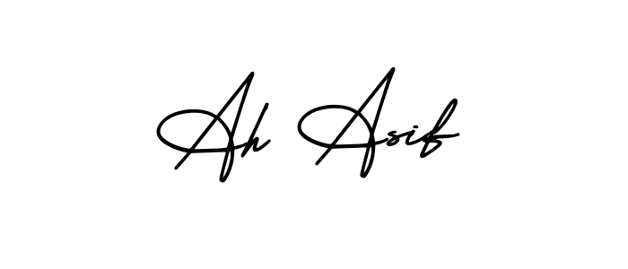 Use a signature maker to create a handwritten signature online. With this signature software, you can design (AmerikaSignatureDemo-Regular) your own signature for name Ah Asif. Ah Asif signature style 3 images and pictures png