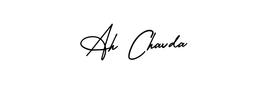 How to make Ah Chavda signature? AmerikaSignatureDemo-Regular is a professional autograph style. Create handwritten signature for Ah Chavda name. Ah Chavda signature style 3 images and pictures png