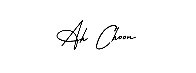 How to make Ah Choon name signature. Use AmerikaSignatureDemo-Regular style for creating short signs online. This is the latest handwritten sign. Ah Choon signature style 3 images and pictures png