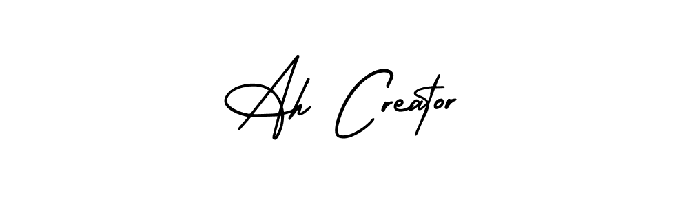 Make a short Ah Creator signature style. Manage your documents anywhere anytime using AmerikaSignatureDemo-Regular. Create and add eSignatures, submit forms, share and send files easily. Ah Creator signature style 3 images and pictures png