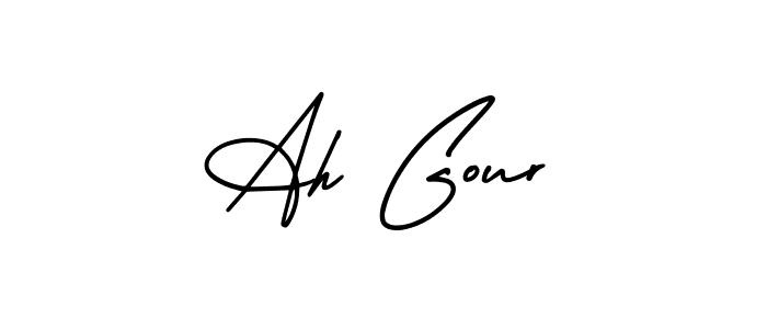Create a beautiful signature design for name Ah Gour. With this signature (AmerikaSignatureDemo-Regular) fonts, you can make a handwritten signature for free. Ah Gour signature style 3 images and pictures png
