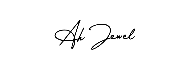 AmerikaSignatureDemo-Regular is a professional signature style that is perfect for those who want to add a touch of class to their signature. It is also a great choice for those who want to make their signature more unique. Get Ah Jewel name to fancy signature for free. Ah Jewel signature style 3 images and pictures png