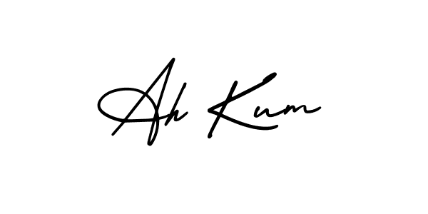 Also You can easily find your signature by using the search form. We will create Ah Kum name handwritten signature images for you free of cost using AmerikaSignatureDemo-Regular sign style. Ah Kum signature style 3 images and pictures png