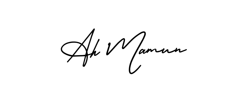 Ah Mamun stylish signature style. Best Handwritten Sign (AmerikaSignatureDemo-Regular) for my name. Handwritten Signature Collection Ideas for my name Ah Mamun. Ah Mamun signature style 3 images and pictures png