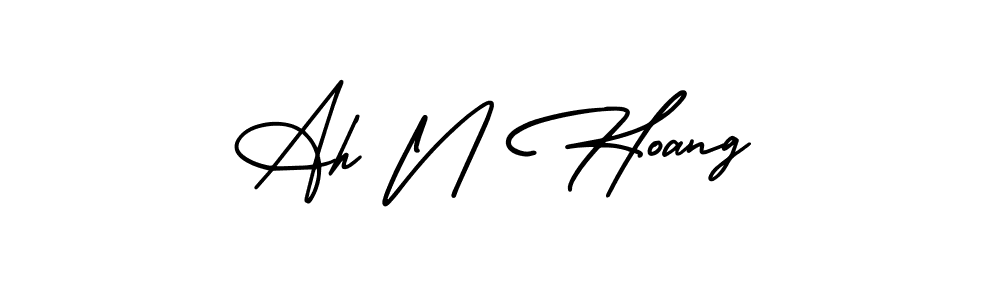 Ah N Hoang stylish signature style. Best Handwritten Sign (AmerikaSignatureDemo-Regular) for my name. Handwritten Signature Collection Ideas for my name Ah N Hoang. Ah N Hoang signature style 3 images and pictures png