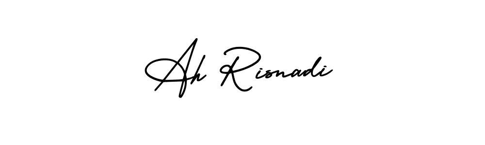 Make a short Ah Risnadi signature style. Manage your documents anywhere anytime using AmerikaSignatureDemo-Regular. Create and add eSignatures, submit forms, share and send files easily. Ah Risnadi signature style 3 images and pictures png