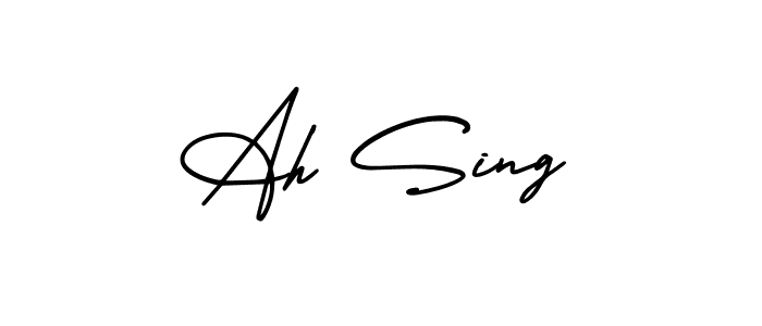 It looks lik you need a new signature style for name Ah Sing. Design unique handwritten (AmerikaSignatureDemo-Regular) signature with our free signature maker in just a few clicks. Ah Sing signature style 3 images and pictures png