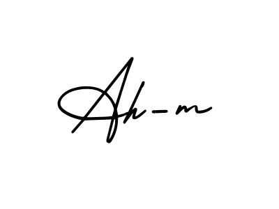 Design your own signature with our free online signature maker. With this signature software, you can create a handwritten (AmerikaSignatureDemo-Regular) signature for name Ah-m. Ah-m signature style 3 images and pictures png