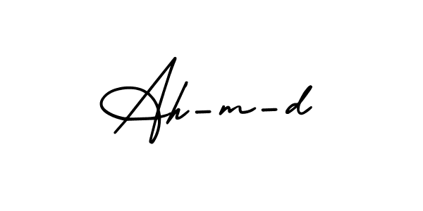 How to make Ah-m-d signature? AmerikaSignatureDemo-Regular is a professional autograph style. Create handwritten signature for Ah-m-d name. Ah-m-d signature style 3 images and pictures png