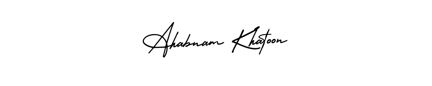 Similarly AmerikaSignatureDemo-Regular is the best handwritten signature design. Signature creator online .You can use it as an online autograph creator for name Ahabnam Khatoon. Ahabnam Khatoon signature style 3 images and pictures png