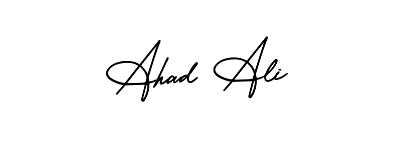 Ahad Ali stylish signature style. Best Handwritten Sign (AmerikaSignatureDemo-Regular) for my name. Handwritten Signature Collection Ideas for my name Ahad Ali. Ahad Ali signature style 3 images and pictures png