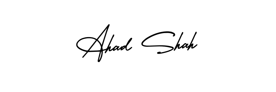 Ahad Shah stylish signature style. Best Handwritten Sign (AmerikaSignatureDemo-Regular) for my name. Handwritten Signature Collection Ideas for my name Ahad Shah. Ahad Shah signature style 3 images and pictures png