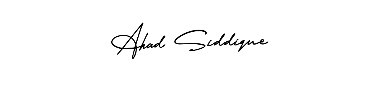 How to make Ahad Siddique signature? AmerikaSignatureDemo-Regular is a professional autograph style. Create handwritten signature for Ahad Siddique name. Ahad Siddique signature style 3 images and pictures png