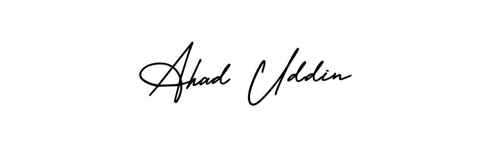 Design your own signature with our free online signature maker. With this signature software, you can create a handwritten (AmerikaSignatureDemo-Regular) signature for name Ahad Uddin. Ahad Uddin signature style 3 images and pictures png