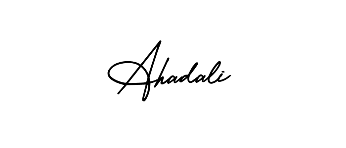 Use a signature maker to create a handwritten signature online. With this signature software, you can design (AmerikaSignatureDemo-Regular) your own signature for name Ahadali. Ahadali signature style 3 images and pictures png