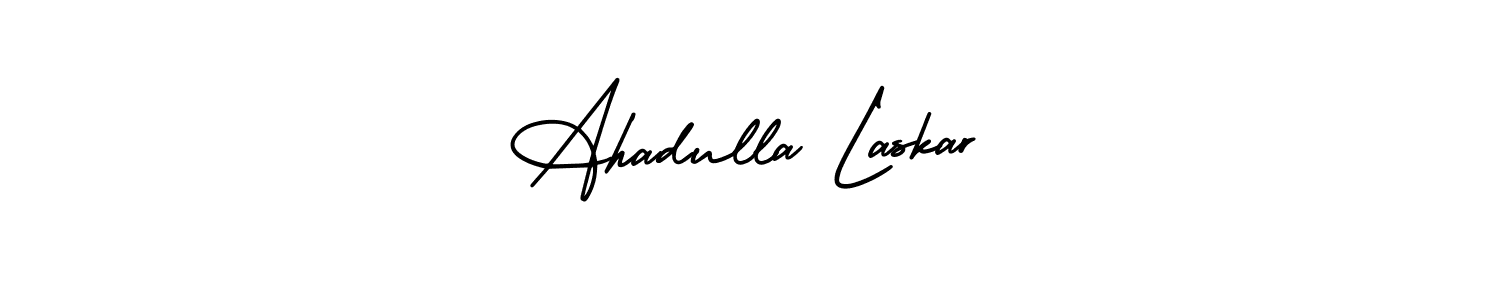 How to make Ahadulla Laskar signature? AmerikaSignatureDemo-Regular is a professional autograph style. Create handwritten signature for Ahadulla Laskar name. Ahadulla Laskar signature style 3 images and pictures png