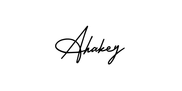 Use a signature maker to create a handwritten signature online. With this signature software, you can design (AmerikaSignatureDemo-Regular) your own signature for name Ahakey. Ahakey signature style 3 images and pictures png
