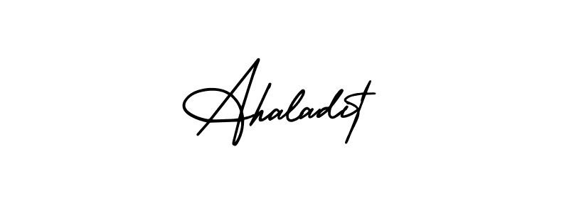 Use a signature maker to create a handwritten signature online. With this signature software, you can design (AmerikaSignatureDemo-Regular) your own signature for name Ahaladit. Ahaladit signature style 3 images and pictures png