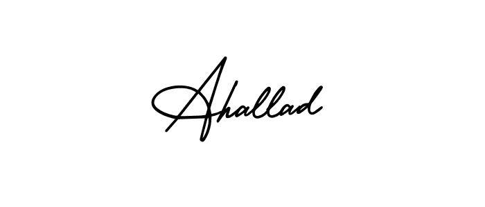 It looks lik you need a new signature style for name Ahallad. Design unique handwritten (AmerikaSignatureDemo-Regular) signature with our free signature maker in just a few clicks. Ahallad signature style 3 images and pictures png