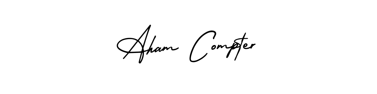 Once you've used our free online signature maker to create your best signature AmerikaSignatureDemo-Regular style, it's time to enjoy all of the benefits that Aham Compter name signing documents. Aham Compter signature style 3 images and pictures png