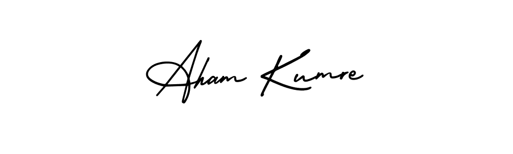 Check out images of Autograph of Aham Kumre name. Actor Aham Kumre Signature Style. AmerikaSignatureDemo-Regular is a professional sign style online. Aham Kumre signature style 3 images and pictures png