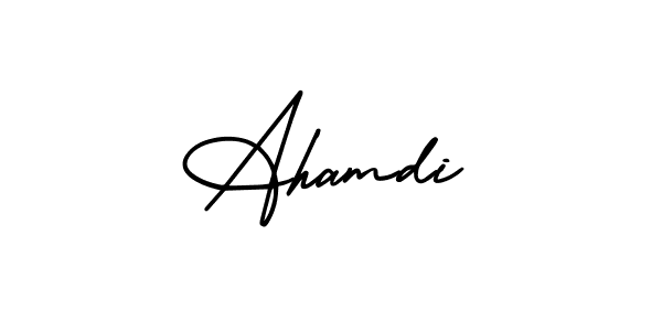 Create a beautiful signature design for name Ahamdi. With this signature (AmerikaSignatureDemo-Regular) fonts, you can make a handwritten signature for free. Ahamdi signature style 3 images and pictures png