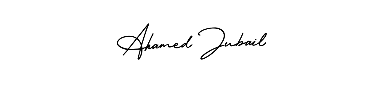 Similarly AmerikaSignatureDemo-Regular is the best handwritten signature design. Signature creator online .You can use it as an online autograph creator for name Ahamed Jubail. Ahamed Jubail signature style 3 images and pictures png