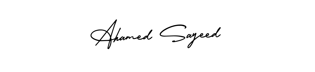 Design your own signature with our free online signature maker. With this signature software, you can create a handwritten (AmerikaSignatureDemo-Regular) signature for name Ahamed Sayeed. Ahamed Sayeed signature style 3 images and pictures png