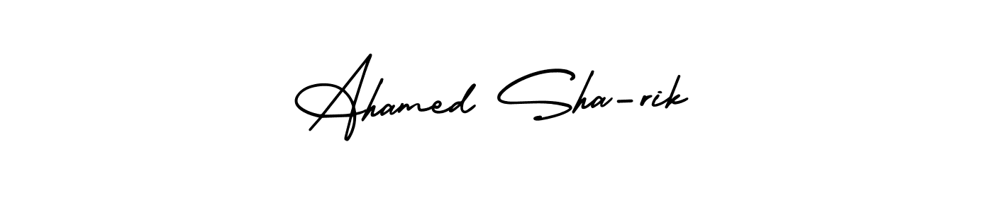 How to Draw Ahamed Sha-rik signature style? AmerikaSignatureDemo-Regular is a latest design signature styles for name Ahamed Sha-rik. Ahamed Sha-rik signature style 3 images and pictures png