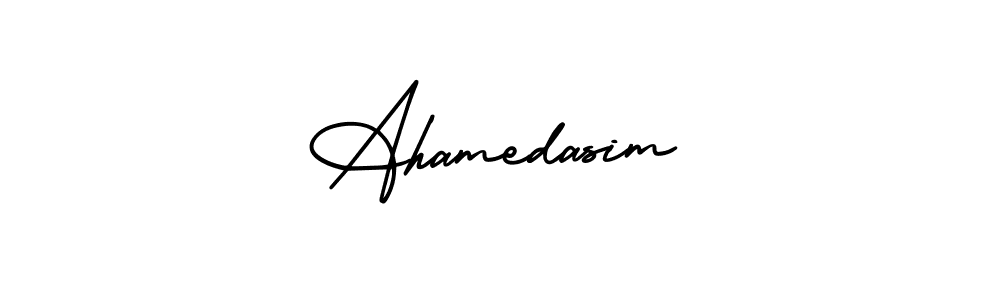 Create a beautiful signature design for name Ahamedasim. With this signature (AmerikaSignatureDemo-Regular) fonts, you can make a handwritten signature for free. Ahamedasim signature style 3 images and pictures png