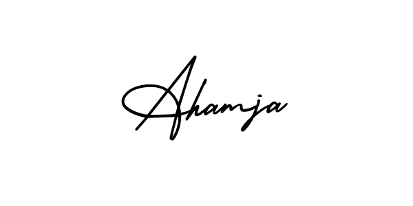 Also You can easily find your signature by using the search form. We will create Ahamja name handwritten signature images for you free of cost using AmerikaSignatureDemo-Regular sign style. Ahamja signature style 3 images and pictures png