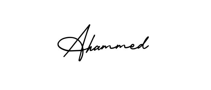 Make a beautiful signature design for name Ahammed. With this signature (AmerikaSignatureDemo-Regular) style, you can create a handwritten signature for free. Ahammed signature style 3 images and pictures png