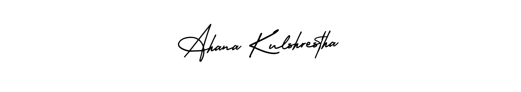 Similarly AmerikaSignatureDemo-Regular is the best handwritten signature design. Signature creator online .You can use it as an online autograph creator for name Ahana Kulshrestha. Ahana Kulshrestha signature style 3 images and pictures png