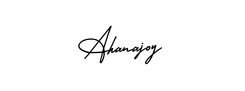 Ahanajoy stylish signature style. Best Handwritten Sign (AmerikaSignatureDemo-Regular) for my name. Handwritten Signature Collection Ideas for my name Ahanajoy. Ahanajoy signature style 3 images and pictures png
