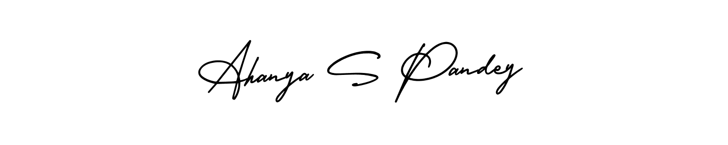 How to Draw Ahanya S Pandey signature style? AmerikaSignatureDemo-Regular is a latest design signature styles for name Ahanya S Pandey. Ahanya S Pandey signature style 3 images and pictures png