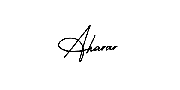 Create a beautiful signature design for name Aharar. With this signature (AmerikaSignatureDemo-Regular) fonts, you can make a handwritten signature for free. Aharar signature style 3 images and pictures png