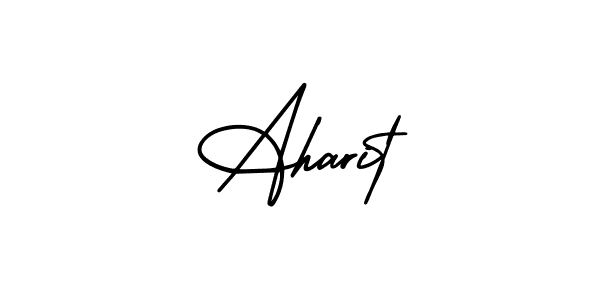 How to Draw Aharit signature style? AmerikaSignatureDemo-Regular is a latest design signature styles for name Aharit. Aharit signature style 3 images and pictures png