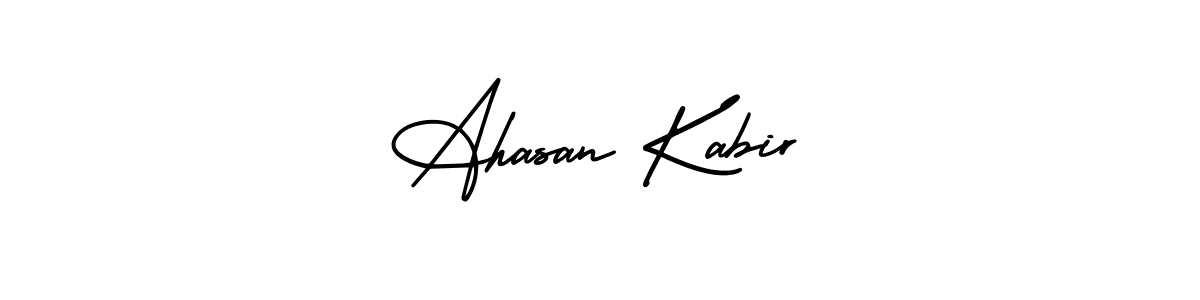 AmerikaSignatureDemo-Regular is a professional signature style that is perfect for those who want to add a touch of class to their signature. It is also a great choice for those who want to make their signature more unique. Get Ahasan Kabir name to fancy signature for free. Ahasan Kabir signature style 3 images and pictures png