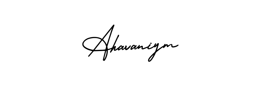 How to make Ahavaniym signature? AmerikaSignatureDemo-Regular is a professional autograph style. Create handwritten signature for Ahavaniym name. Ahavaniym signature style 3 images and pictures png