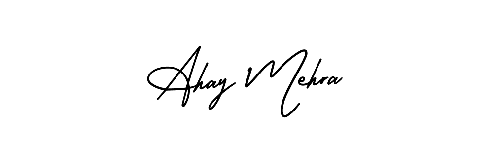 Make a beautiful signature design for name Ahay Mehra. With this signature (AmerikaSignatureDemo-Regular) style, you can create a handwritten signature for free. Ahay Mehra signature style 3 images and pictures png