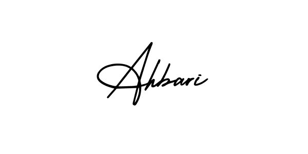 Design your own signature with our free online signature maker. With this signature software, you can create a handwritten (AmerikaSignatureDemo-Regular) signature for name Ahbari. Ahbari signature style 3 images and pictures png