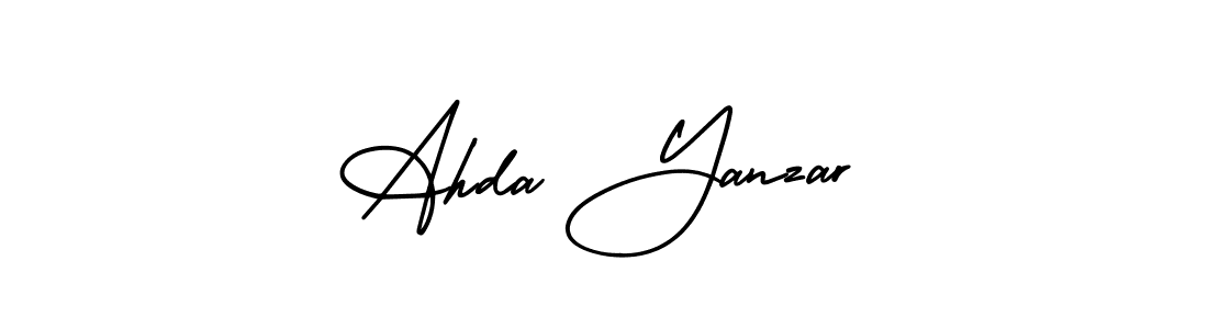 It looks lik you need a new signature style for name Ahda Yanzar. Design unique handwritten (AmerikaSignatureDemo-Regular) signature with our free signature maker in just a few clicks. Ahda Yanzar signature style 3 images and pictures png