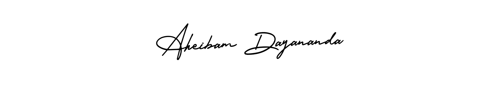 You should practise on your own different ways (AmerikaSignatureDemo-Regular) to write your name (Aheibam Dayananda) in signature. don't let someone else do it for you. Aheibam Dayananda signature style 3 images and pictures png