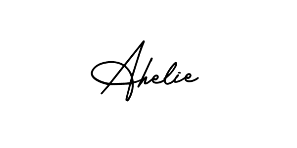 How to Draw Ahelie signature style? AmerikaSignatureDemo-Regular is a latest design signature styles for name Ahelie. Ahelie signature style 3 images and pictures png